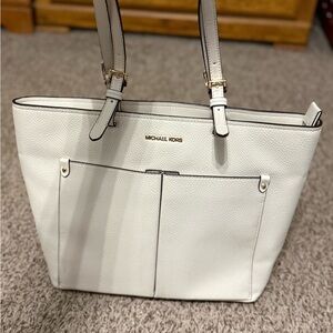 Michael Kors Cream Tote Bag with Gold Accents
